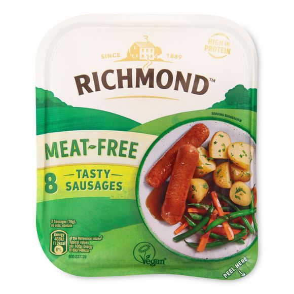 Richmond Meat-free 8 Tasty Sausages 304g